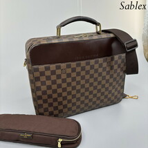 1円 ■極美品■ LOUIS VUITTON ヴィトン N53355 ダミエ ポルトオルディナトゥール サバナ 2WAY ビジネスバッグ メンズ ブラウン系_画像3