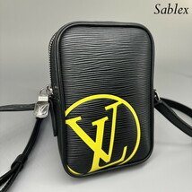 【未使用】FRID ルイヴィトン LOUIS VUITTON ショルダーバッグ M55120 ダヌーブPM エピ・レザー ノワール LVサークル ICチップ_画像3