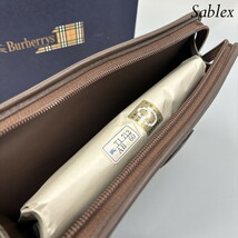 １円【新品未使用】バーバリー☆burberrys☆ノバチェック☆セカンドバッグ クラッチバッグ メンズ 紳士 保管品 未使用_画像8