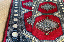 【80×53】ウール◆パキスタン産絨毯・カーペット・ラグ・マット■3531-9_画像5