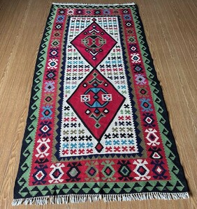 【187×90】ウール◆トルコ産キリム・KILIM■3543-18