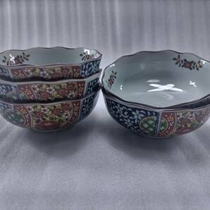 餘龜【美品】有田焼 小鉢 5客揃 夢彩磁器 美しい食器 花模様 小付 珍味 副菜 魚 刺身 会席 料理 古き良き 和風 伝統 会席 家ご飯 皿 日本の画像9