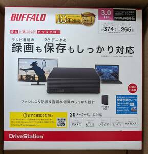 【新品・未使用】3TB USB接続 外付けHDD BUFFALO HD-NRLD3.0U3-BA テレビ/nasne/windows/mac USB3.1(Gen1)/USB3.0バッファロー②