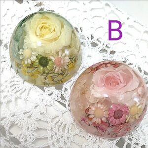 お花ドーム(固まるハーバリウム)２個セット＊B＊