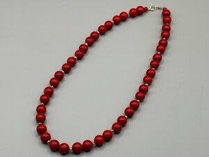 [ beautiful goods ] K18 18 gold red .. red coral necklace approximately 43.3g approximately 44cm approximately 9.2mm regular price 330,000 jpy 