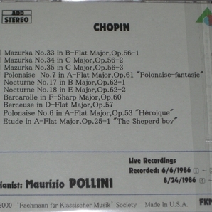 ポリーニ（Ｐ）！ショパン：３つのマズルカ Op.56、他。の画像2