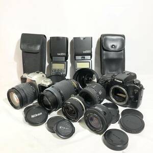 カメラレンズスピードライトまとめ　PENTAX Canon SONY SIGMA Nikon ED AF NIKKOR70-300mm 1:4-5.6G他【2530005-1/104/rgmry】