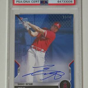 (大谷翔平) 49枚限定 2021 Topps Now Shohei Ohtani Blue Parallel Auto PSA10 AUTO9 直書き直筆サイン 旧サイン エンゼルスの画像1