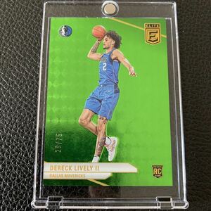 【激レア!75枚限定!】Dereck Lively II RC 2023-24 Panini Donruss Elite Neon Green /75 SSP ルーキー デレック・ライブリー