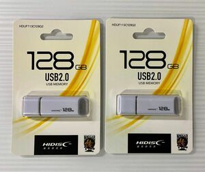 HIDISC USBメモリ 128GB USB2.0 MEMORY 2個セット