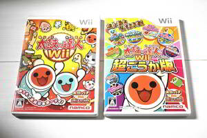 【送料込み・Wiiソフト】太鼓の達人Wii ＋ 太鼓の達人Wii超 ごうか版