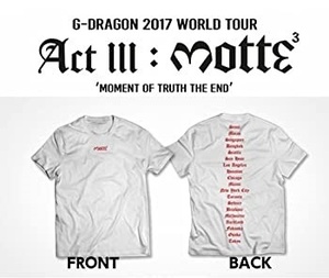 未開封　未使用　ソウルコン 公式グッズ　G-DRAGON from BIGBANG ActⅢ motte Tシャツ T-シャツ 白 XL ジヨン