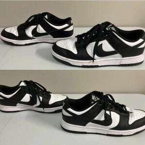 ★美品★NIKE DUNK LOW RETRO US9 27cm BLACK WHITE ナイキ ダンク ロー レトロ ブラック ホワイト パンダ スニーカー DD1391 100の画像3