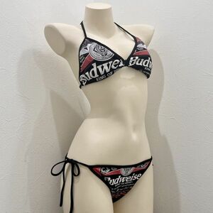 4 Budweiser Budweiser bikini set (M size degree )* ho ruta- cord black black * sexy bado girl * cosplay 