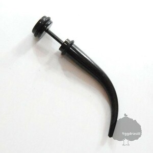 YGG* new goods horn earrings black small 18G black g-dragon angle .GD.. men's accessory 