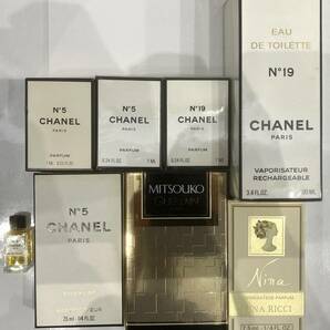 #11875A ブランド 香水 CHANEL №5 №19/Nina Ricci/MITUKO GUERLAIN おまとめ ジャンク品 の画像1