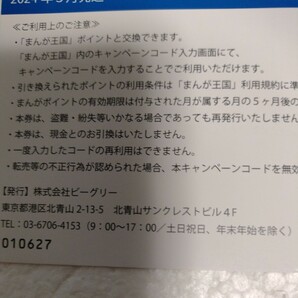 ビーグリー、 マンガ王国 専用 図書券11000ポイントの画像2