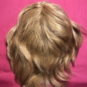 貴重◎アンティークビスクドール用 フランス製人毛ウィッグ 34㎝ 100％人毛 ナチュラルなブラウン ドール用 Antique Bisque Doll Wigの画像3