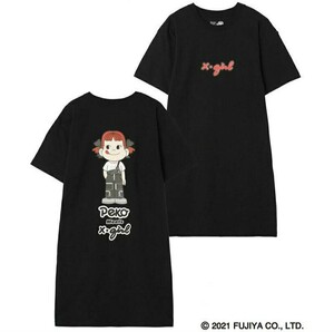  с биркой X-girl × PEKO TEE DRESS футболка платье Peko-chan Fujiya 