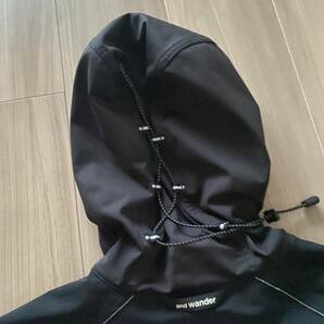 アンドワンダー トレックジャケット 撥水 and wander trek jacket Black AW91-FT011-BK 黒 サイズ3の画像4