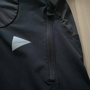 アンドワンダー トレックジャケット 撥水 and wander trek jacket Black AW91-FT011-BK 黒 サイズ3の画像6