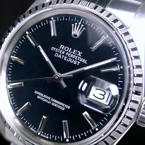 ★超美品 ROLEX ロレックス エンジンターンド ブラック Ref.16030 Cal.3035 デイトジャスト オイスターパーペチュアル 綺麗★の画像3