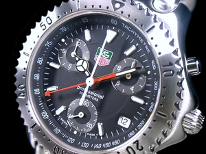 ★極美品 TAG HEUER タグホイヤー Sel ブラック/グレー 1/10 クロノグラフ CG1110 綺麗！★