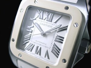 * очень красивый товар Cartier Cartier солнечный tos100 самозаводящиеся часы MM W20122U2 Cal.076 белый Rome n красивый!*