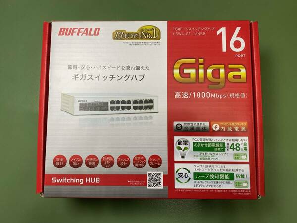 新品未開封(^▽^)/ LSW4-GT-16NSR BUFFALO 16ポートスイッチングハブ ホワイト Giga対応 バッファロー【NW-1010】