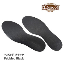 ★ウエスコ 純正▼レザー中敷▼ペブルド ブラック／サイズ 6／24~24.5cm▼レザーインソール／インサート／フットベッド▼WESCO USA製▼_画像1