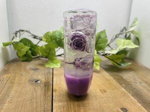 水中花シフトノブ　薔薇と紫陽花　ラベンダー