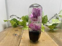 水中花シフトノブ　薄紫色の薔薇と紫陽花　黒_画像3