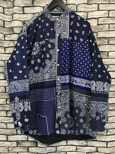 ★Children of the discordance チルドレンオブザディスコーダンス★22SS COTDSH-114 BANDANA PATCHWORK SHIRT バンダナパッチワークシャツ