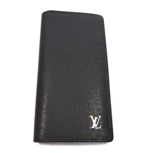 Th959831 ルイ・ヴィトン タイガ ポルトフォイユ・ブラザ M30285 ノワール 二つ折り長財布 LOUIS VUITTON 中古 ※イニシャル入り