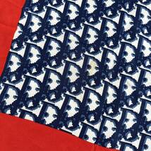 Chiristian Dior クリスチャン ディオール トロッター 総柄 シルクスカーフ 赤×白×紺_画像2