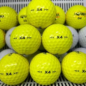 【色艶良好】HONMA スピン系 ホンマ A級ロストボール X4 イエロー&ホワイト　20球