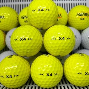 【色艶良好】HONMA スピン系 ホンマ A級ロストボール X4 イエロー&ホワイト 20球の画像1