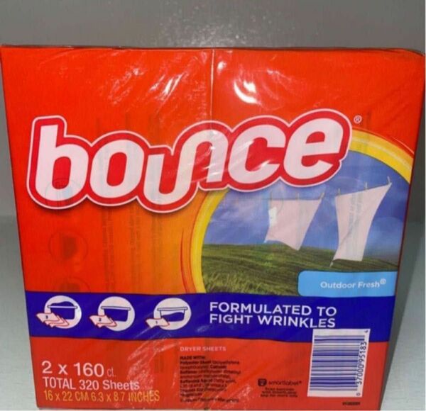 【大容量 320枚】Bounce バウンス乾燥機用ドライヤーシート柔軟剤シート