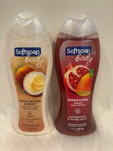 日本未発売Softsoapボディスクラブ&ボディウォッシュジェル 591ml x 2個