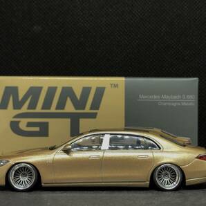 TSMモデル 1/64 Mercedes-Maybach S 680 Champagne Metallic LHD 改 深リム MINI GTの画像5