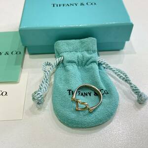 Tiffany& Co./ティファニー オープンハート リング シルバー925 共箱 ◆　9199