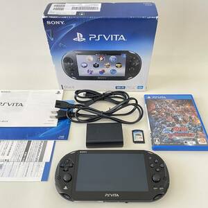 PlayStation Vita本体 Wi-Fiモデル PCH-2000 ZA11 ブラック PS Vita 箱・カセット付き ◆　9237