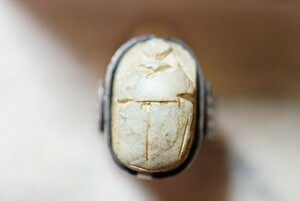115 エジプト 天然ハウライト シルバー リング 指輪 ヴィンテージ アクセサリー ホールマーク アンティーク 天然石 カラーストーン 装飾品