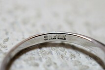 103 天然ダイヤモンド シルバー リング 指輪 ヴィンテージ アクセサリー SILVER刻印 アンティーク 天然石 宝石 装飾品_画像5