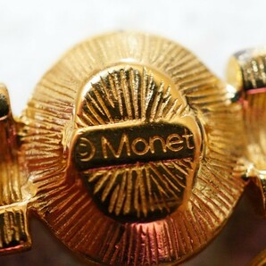 38 モネ/MONET ラインストーン ゴールドカラー ブローチ 海外製 ブランド ヴィンテージ アクセサリー アンティーク 装飾品の画像4