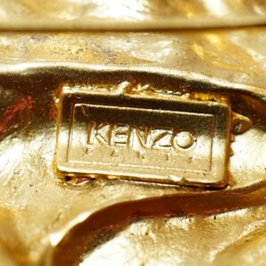 613 KENZO/ケンゾー ゴールドカラー ブローチ ヴィンテージ ブランド アクセサリー アンティーク 海外製 装飾品の画像3