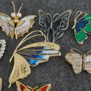 B143 蝶々 バタフライ 昆虫 ブローチ ヴィンテージ アクセサリー アンティーク 大量 セット まとめて おまとめ まとめ売り 装飾品の画像3