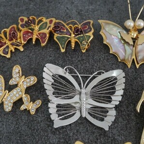 B143 蝶々 バタフライ 昆虫 ブローチ ヴィンテージ アクセサリー アンティーク 大量 セット まとめて おまとめ まとめ売り 装飾品の画像2