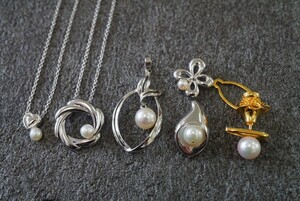 B392 ミキモト/MIKIMOTO 田崎真珠/TASAKI 本真珠 パール ブランド ペンダントネックレスなど 大量 セット おまとめ まとめて まとめ売り 