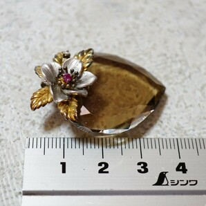 991 天然ルビー ダイヤモンド ペンダント ネックレス ヴィンテージ アクセサリー アンティーク 天然石 宝石 色石 カラーストーン 装飾品の画像6